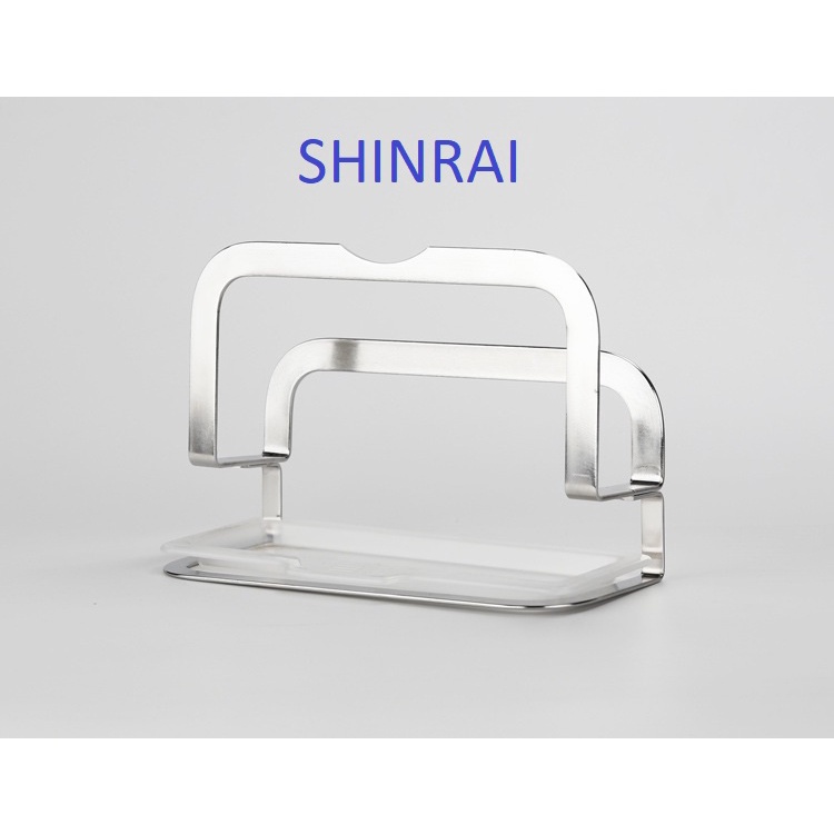 ( SHINRAI ) Giá Để Thớt , Giá úp Vung Xoong Nồi Nhà Bếp Có Khay Nhựa ABS Hứng Nước Dán Tường
