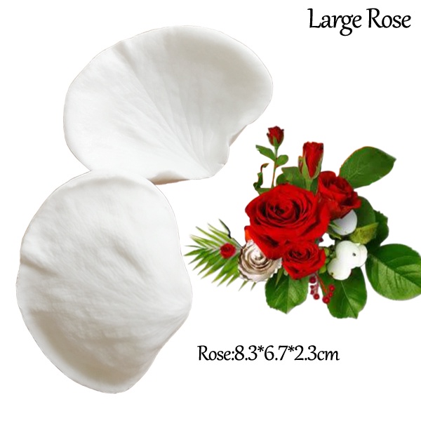 Khuôn Silicone Làm Bánh Tạo Hình Cánh Hoa Hồng Đẹp Mắt Tiện Dụng CS365