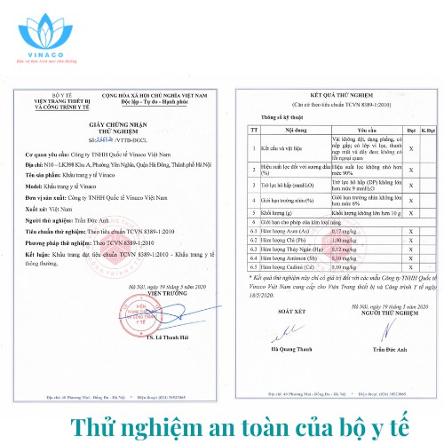 Khẩu trang y tế VINACO - 4 lớp, 50 chiếc, công nhận của bộ y tế | BigBuy360 - bigbuy360.vn