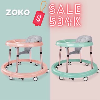 [Kèm Miếng Lót Chống Trượt Chân] Xe Tròn/ Xe Tập Đi Zoko Xuất Nhật Chống Lật, Chống Đi Vòng Kiềng Chữ O Cho Bé Đủ Màu