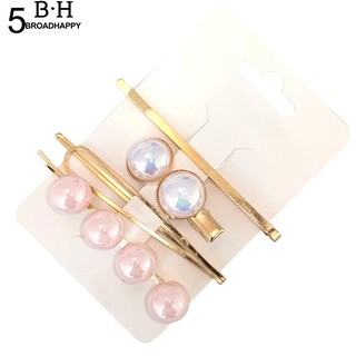 Set 4 kẹp tóc đính hạt giả ngọc trai