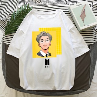 Áo thun Kpop Bang tan Boys unisex dễ thương Fan RM Kpop Army ngắn tay form rộng