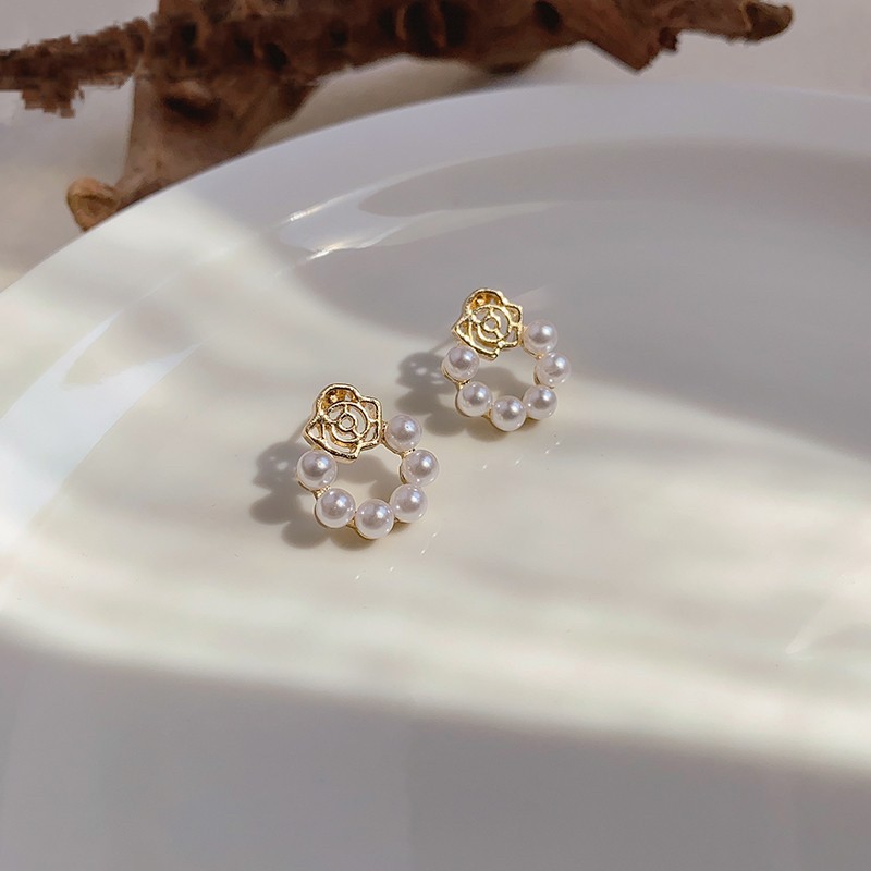 Bông tai ngọc trai nhân tạo bạc S925 sang trọng cao cấp phong cách thời trang Hàn Quốc cá tính xu hướng 2021