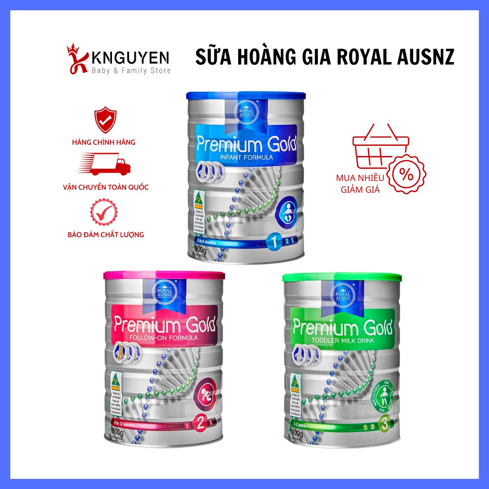 Sữa Hoàng Gia Úc (đủ số) Royal Ausnz Premium Gold Số 1, 2, 3 (Hàng Air Nội địa)- Date mới