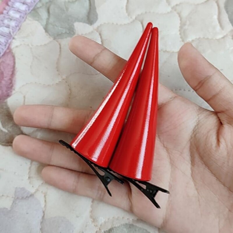 Set 2 Kẹp Tóc Hình Chiếc Sừng 8cm Dùng Hóa Trang Nhân Vật Anime