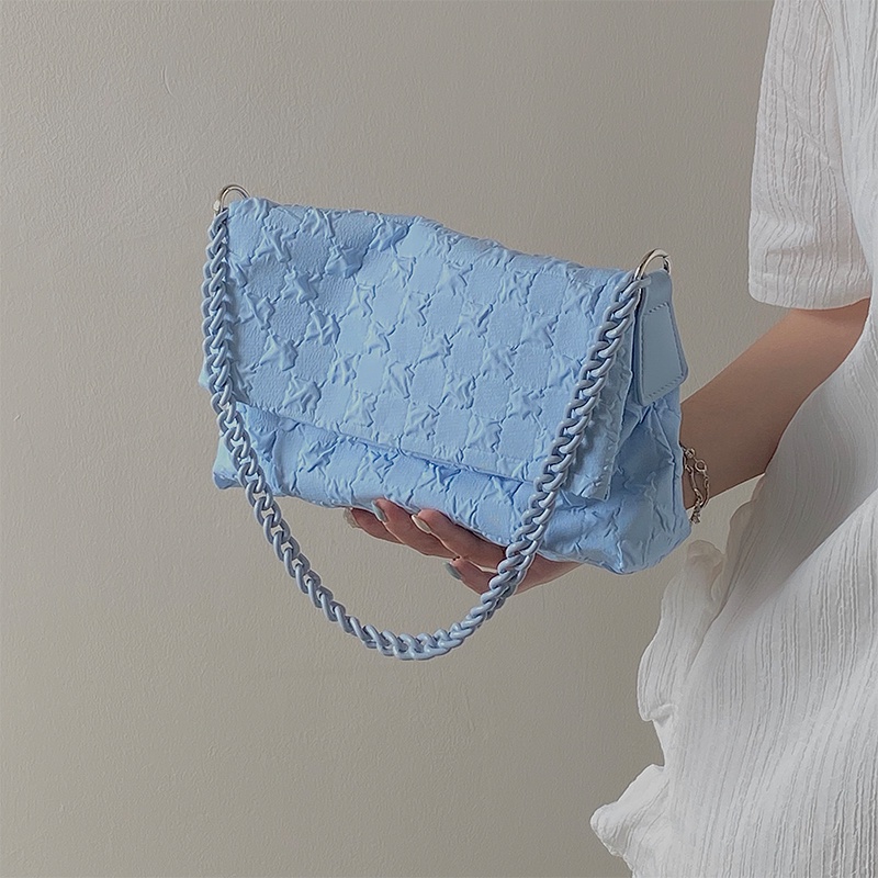 Túi đep chéo IELGY vải canvas phối dây xích kẹp nách dễ phối đồ