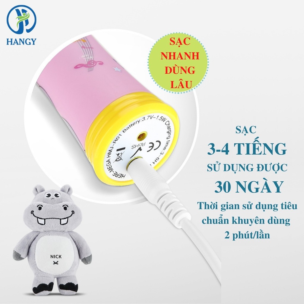 Bàn chải điện đánh răng trẻ em Here-Mega xoay tự động HANGY