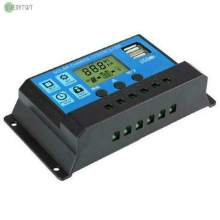 PMW Solar Panel Regulator Charge Controller Auto Focus Tracking 10A 12V/24V USB