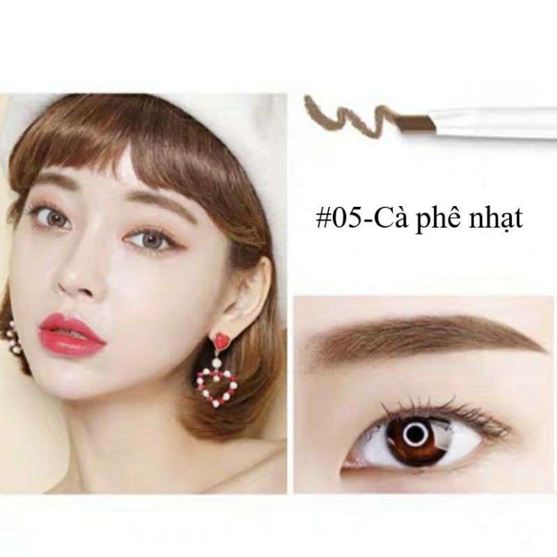 Bút chì kẻ mày Lameila Eyebrow Pencil 801,chì kẻ mày không thấm nước lâu trôi,thiết kế 2 đầu tiện lợi,đầu kẻ sắc nét