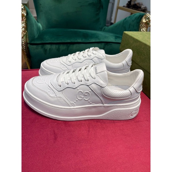 Giày sneaker nam Gu cci GG GC da cao cấp, phối dây buộc trẻ trung
