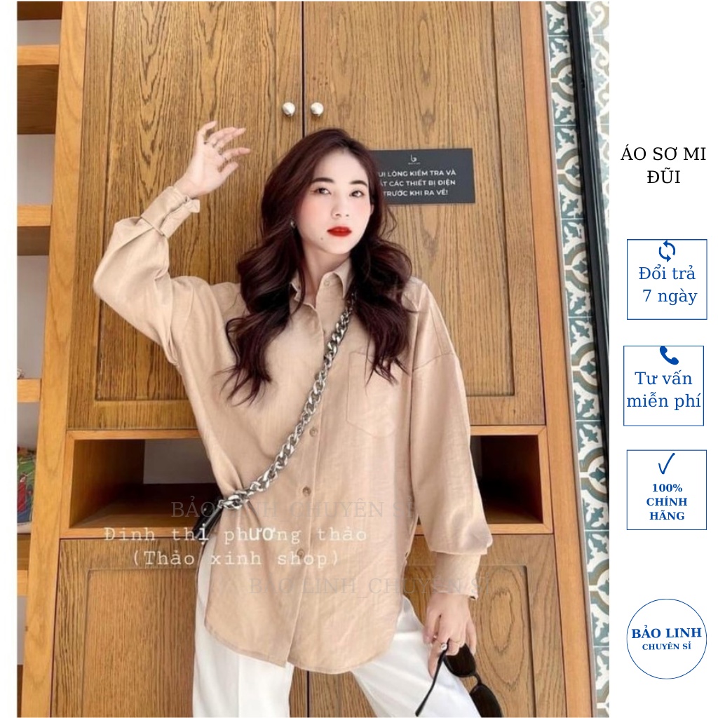Áo Sơ Mi Học Sinh Dài Tay Form Rộng, Áo Trắng Nữ ulzzang vintage hàn quốc Đi Làm Đi Học