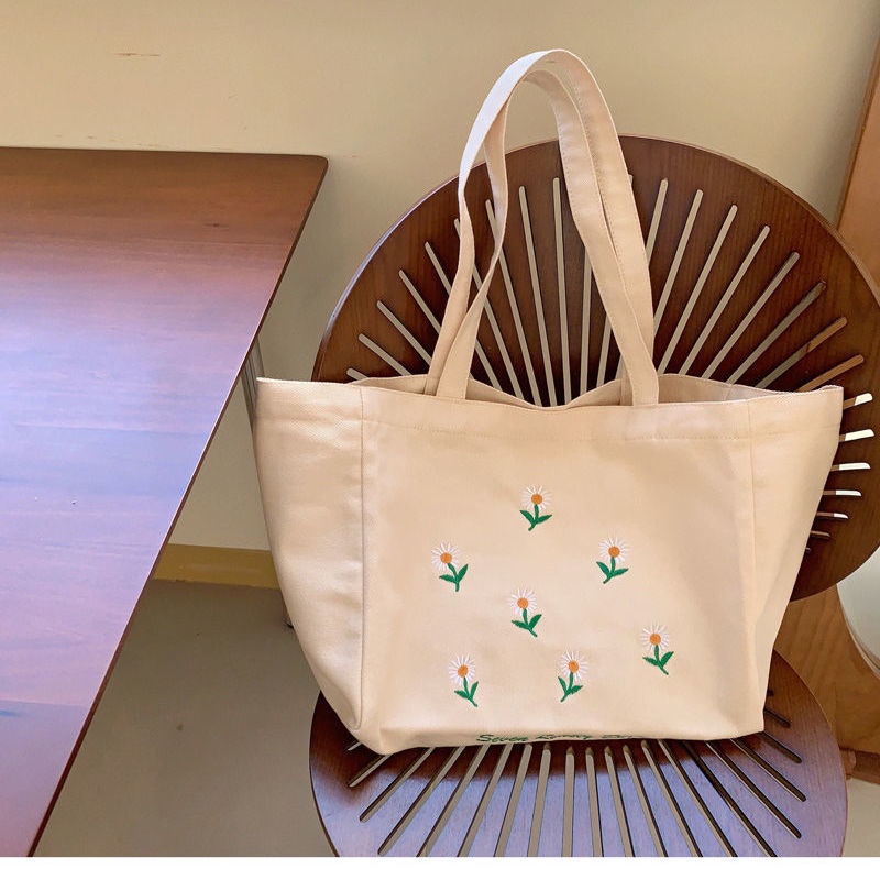 Túi Xách Canvas Cỡ Lớn In Họa Tiết Thời Trang Cho Nữ
