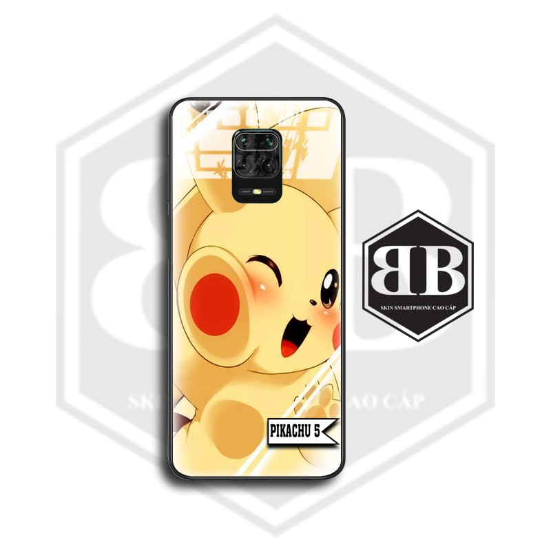 Ốp lưng kính cường lực Xiaomi Redmi Note 10 CC9 Pro / Redmi K20 Mi 9T / Mi CC9 Mi A3 Lite / Note 9 Pro Max pikachu | BigBuy360 - bigbuy360.vn