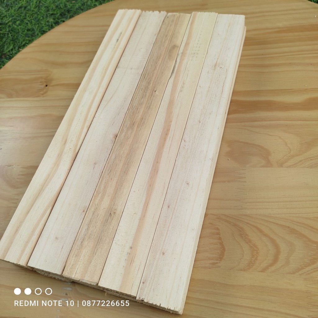 10 Nan gỗ thông 1,2/1.5 x 3/4 x 20/30/40cm chà nhám mịn tự decor ( Gỗ Mới )