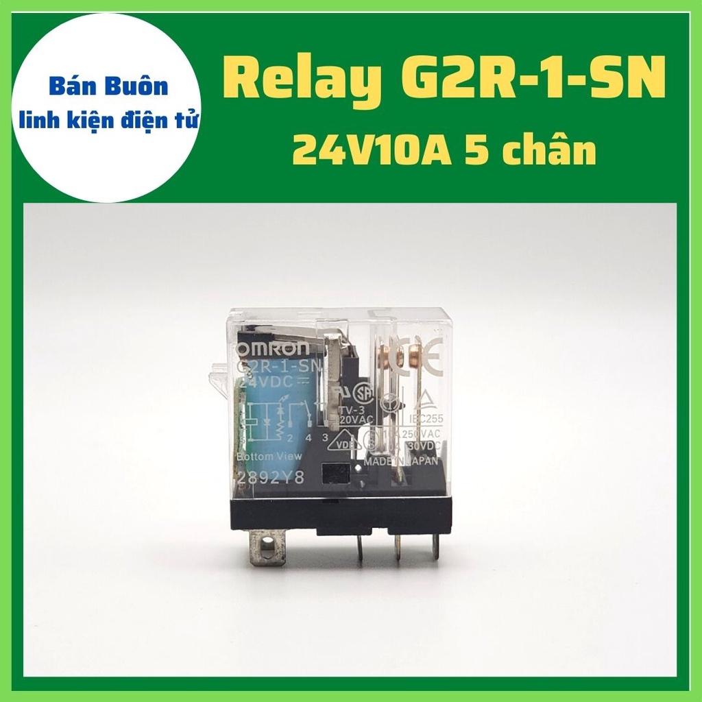 Relay 24V 5 chân, role 24V G2R-1-SN, Relay 24v10a
