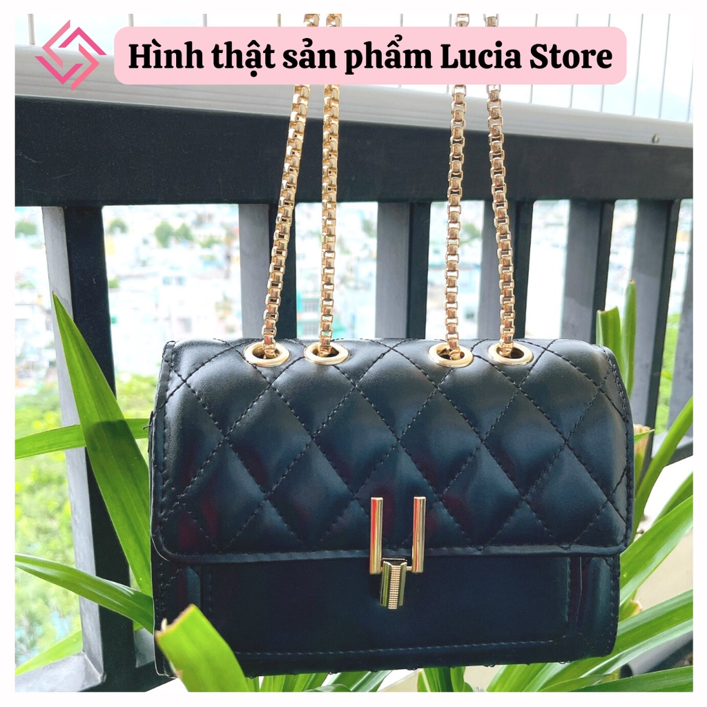 Túi xách nữ đeo chéo da cao cấp khóa y 3 ngăn thời trang LUCIA STORE TXN10