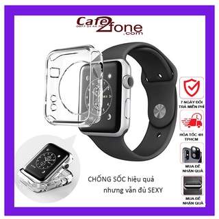 Ốp Apple Watch dẻo viền, chống sốc, chống trầy, trong suốt, full series - Cafe2fone