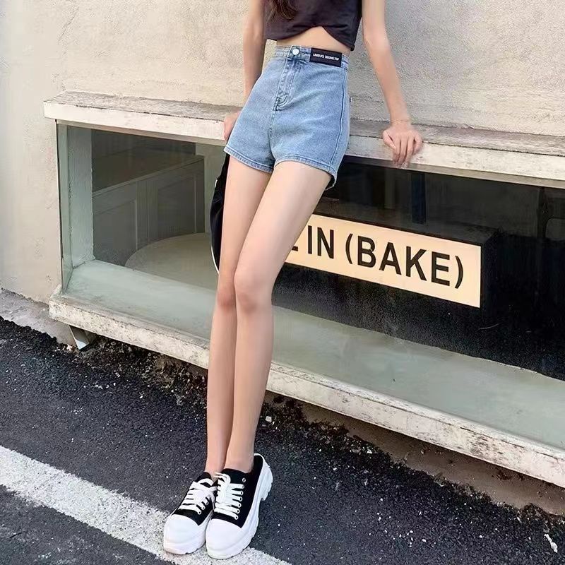 Quần jean nữ quần short Quần Short Denim Lưng Cao Dáng Rộng Phong Cách Hàn Quốc 3 Màu Dễ Phối Đồ Cho Nữ