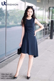 Đầm cotton rút ngực công ty