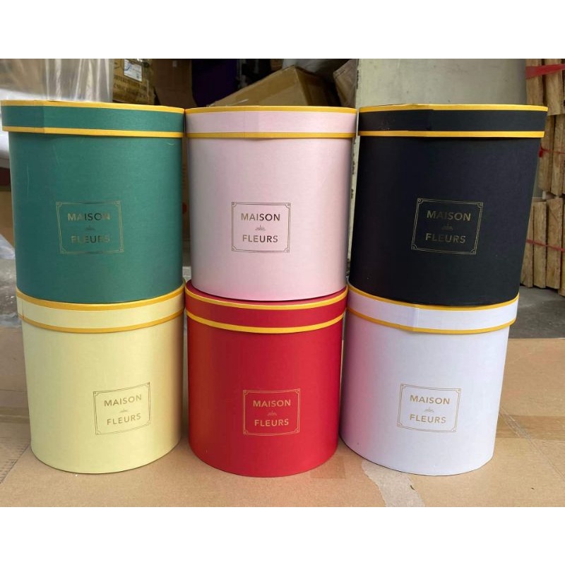 Hộp giấy cắm hoa tươi, hoa sáp, hoa lụa, hộp quà tặng.