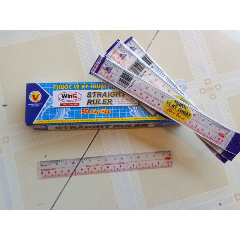 Thước thẳng nhựa dẻo Win 20cm bền đẹp