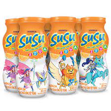 Sữa Chua Uống Susu Hương Cam - Lốc 6 Chai Màng Nhôm 80ml