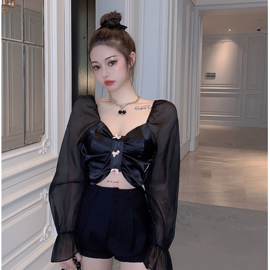 Áo sơ mi nữ kiểu tay dài Emilyshop