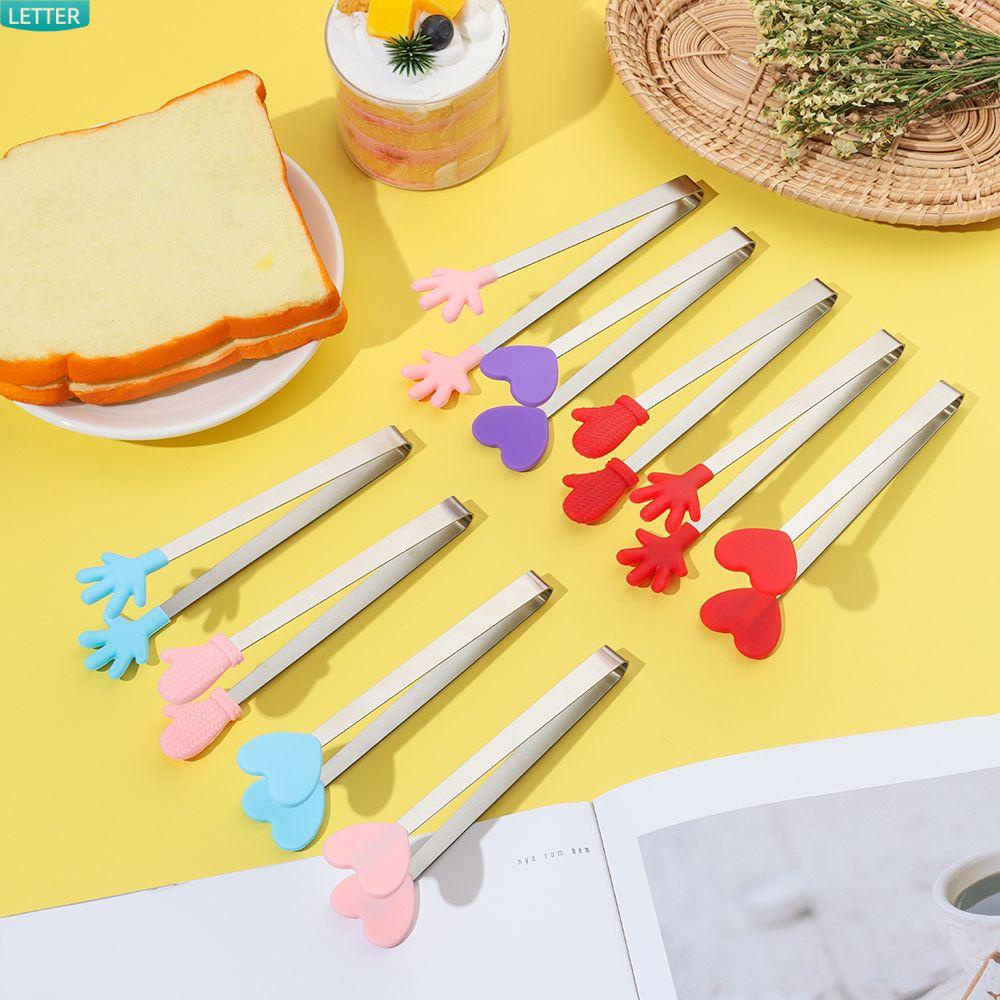 Kẹp Gắp Đá/Bánh Mì/Thức Ăn Mini Bằng Silicone Chống Trượt Có Tay Cầm Dành Cho Nhà Bếp