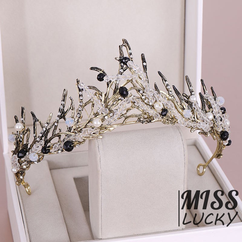 Vương miện kiểu dáng vintage thời trang sang trọng đa dụng cho cô dâu