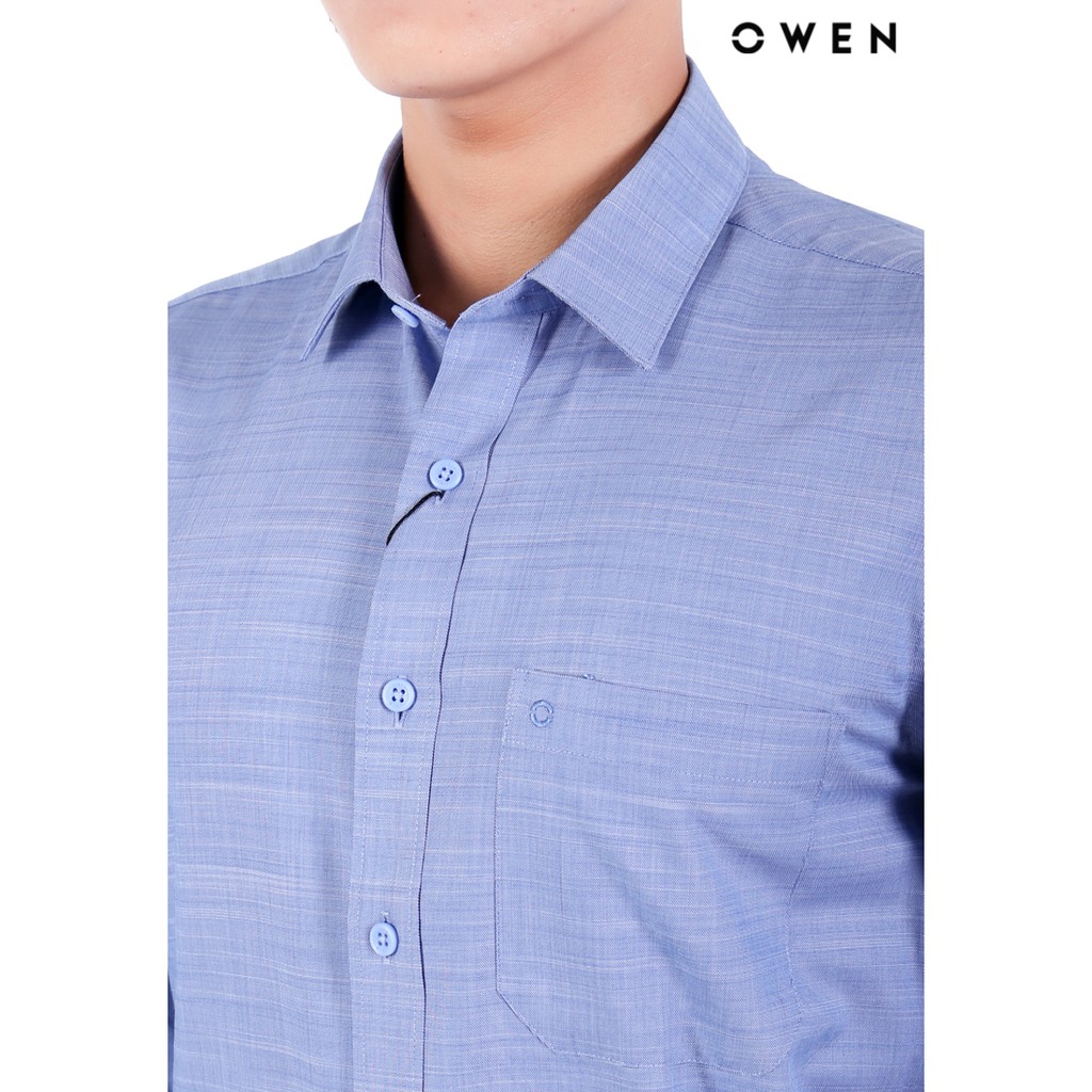 Áo sơ mi dài tay Owen Bamboo Slimfit có túi màu xanh  - AS20697DT | BigBuy360 - bigbuy360.vn
