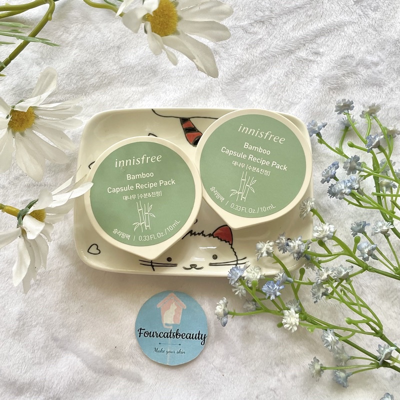 Mặt Nạ Tre Cấp ẩm sâu, làm sáng da, chống lão hóa Innisfree Capsule Recipe Pack – Bamboo