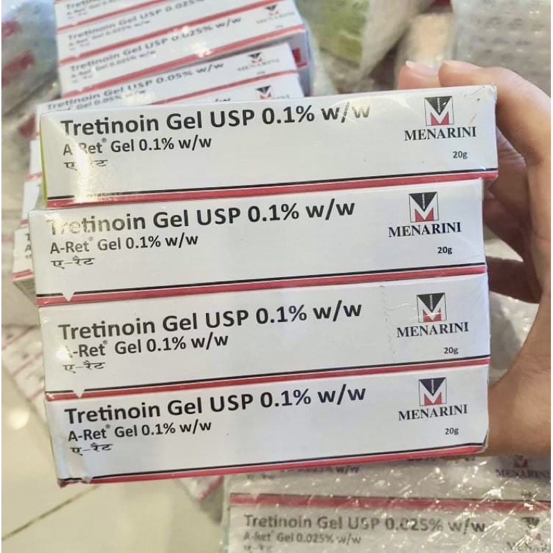 Gel Giảm Mụn TRETINOIN ARET 0,025 0,05 0,1% Trẻ Hoá Da 20g