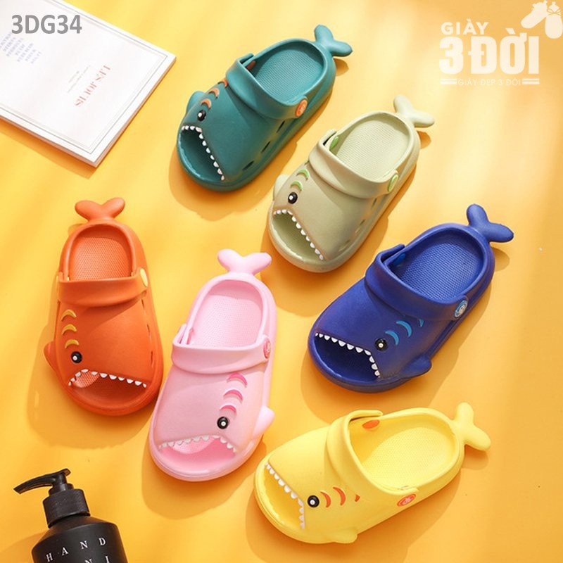 Dép Sục Cá Mập Baby Shark Dép Cho Bé Gái Bé Trai Chân 13-18cm 3DG34 GIAY3DOI