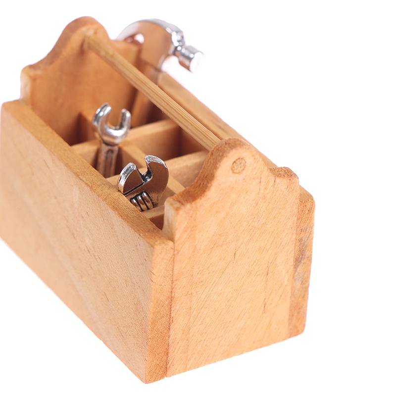 Bộ 2 Hộp Dụng Cụ Sửa Chữa Mini Tỉ Lệ 1 / 12 Trang Trí Nhà Búp Bê