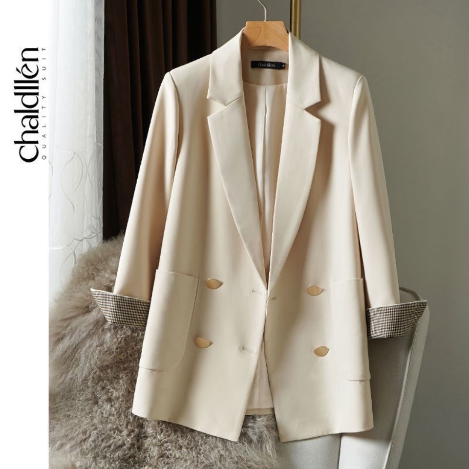 Đen Áo Khoác Vest Nữ Tay Dài Thời Trang Hàn Quốc