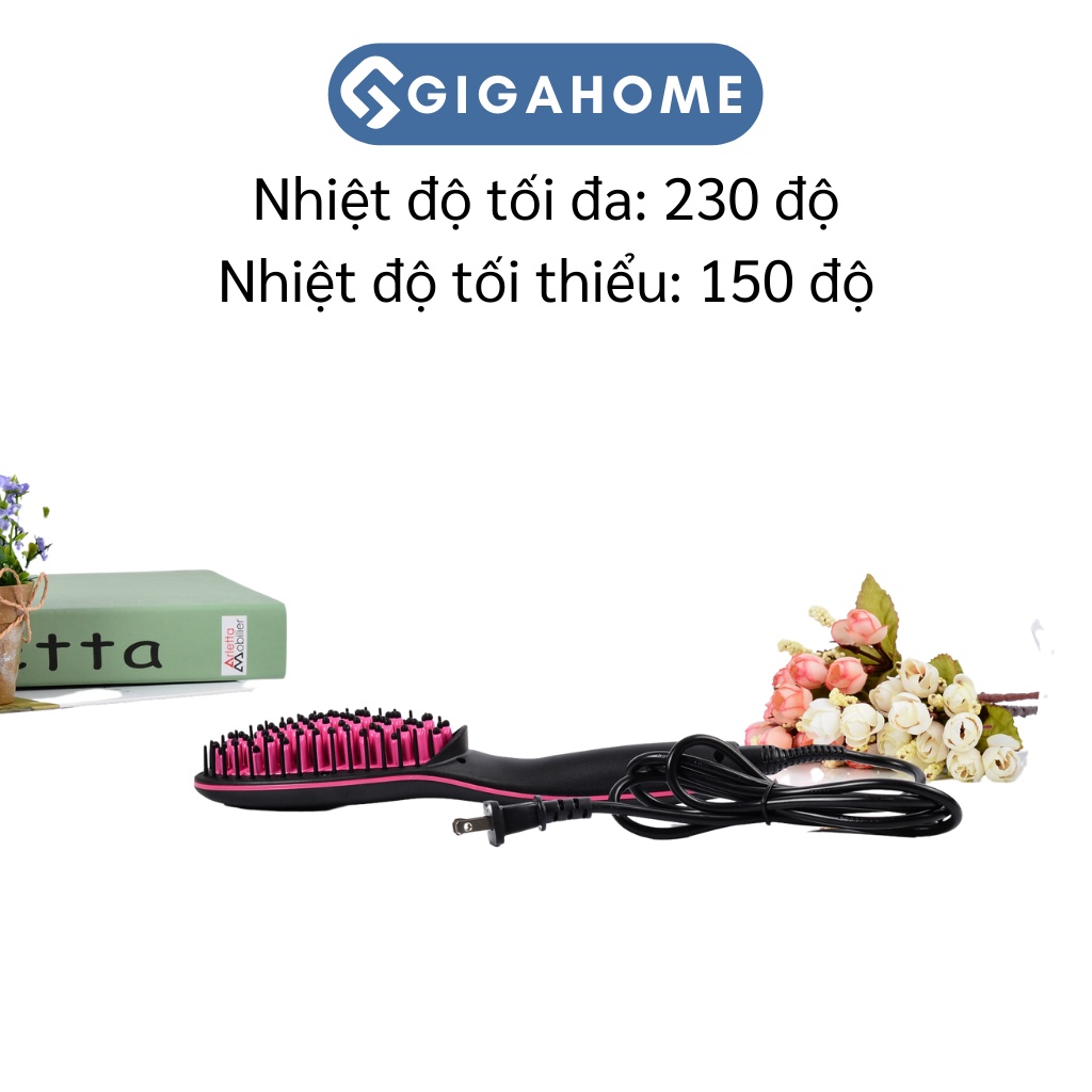 Lược Điện Chải Thẳng Tóc GIGAHOME Hiển Thị Màn Hình LCD, Chuyên Nghiệp 8201