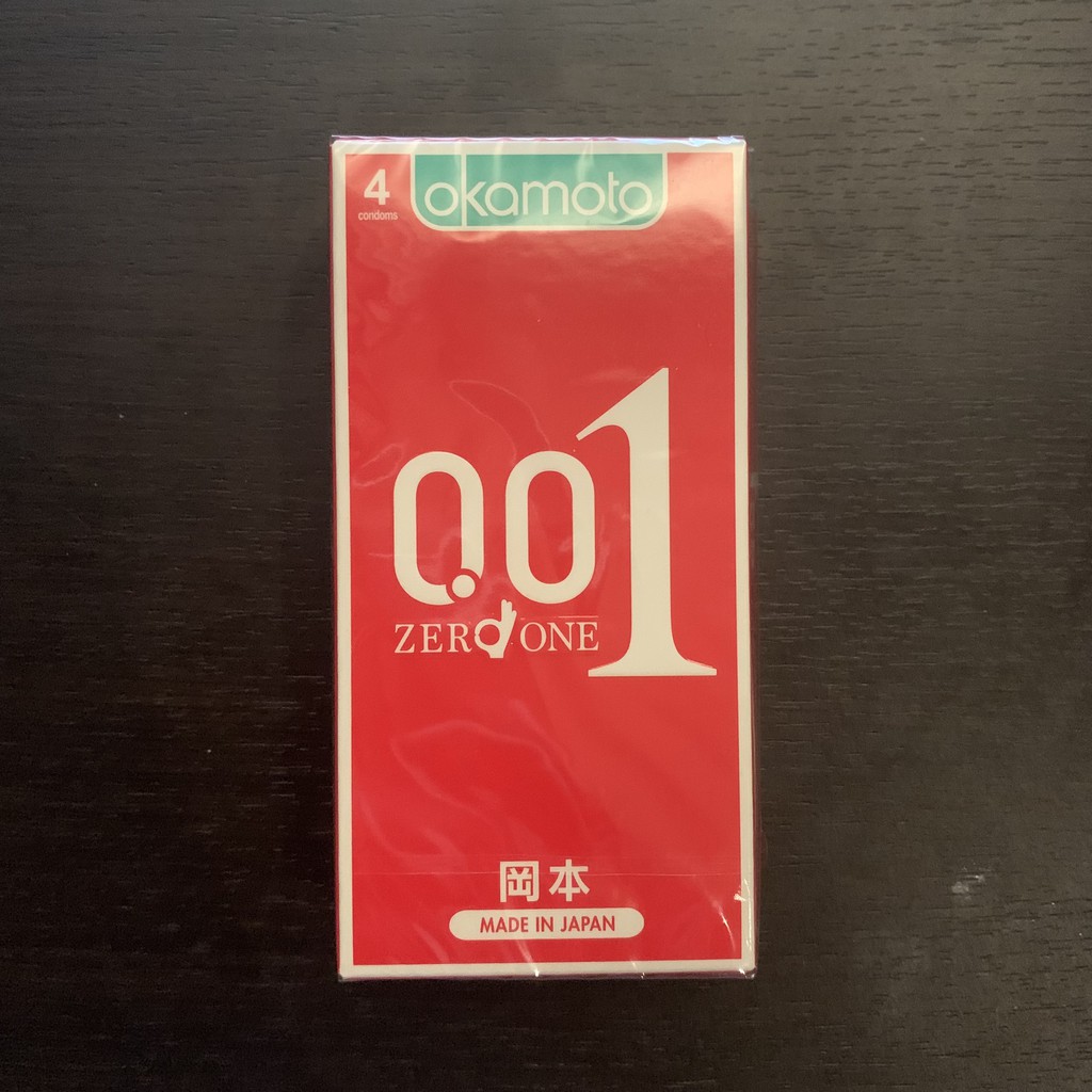 🔥CHÍNH HÃNG 100%🔥 Bao Cao su Okamoto 0.01 PU Mỏng nhất thế giới Truyền Nhiệt Nhanh Hộp 4 cái