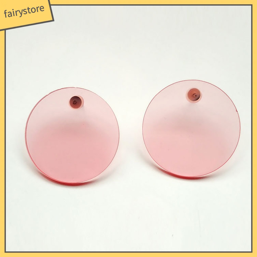 Bông tai tròn thiết kế dạng ống kính nhiều màu thời trang cho nữ