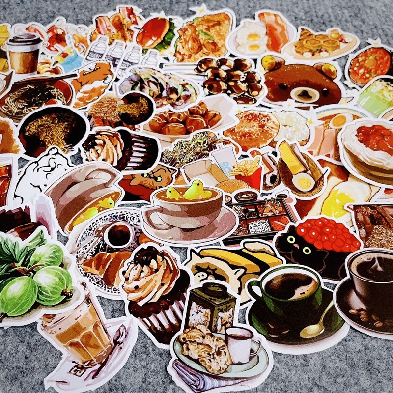 Set 50 sticker Yummy Japan Food siêu cute
