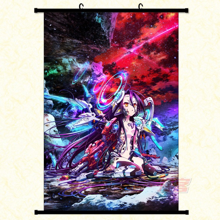 Poster vải anime No game no life Zero 60x90 tranh vải