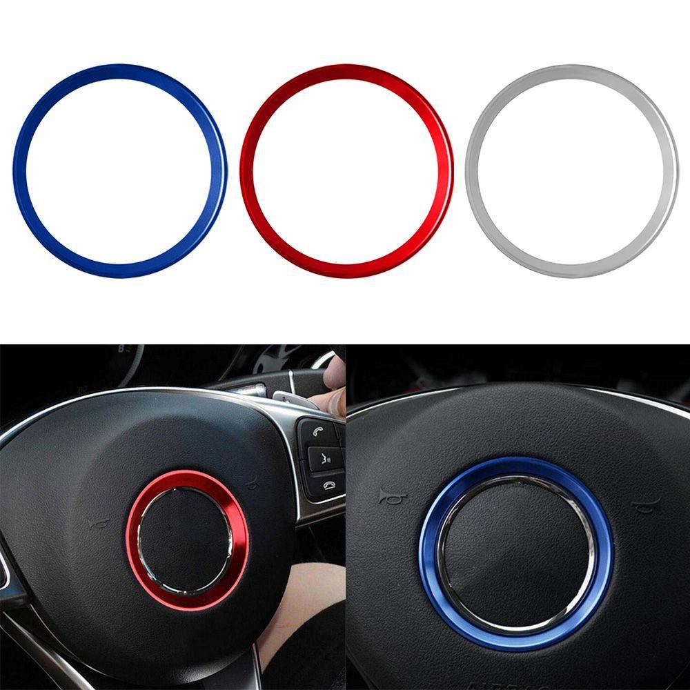 Bộ 2 Miếng Dán Trang Trí Vô Lăng Xe Hơi Benz A B C CLA GLE E