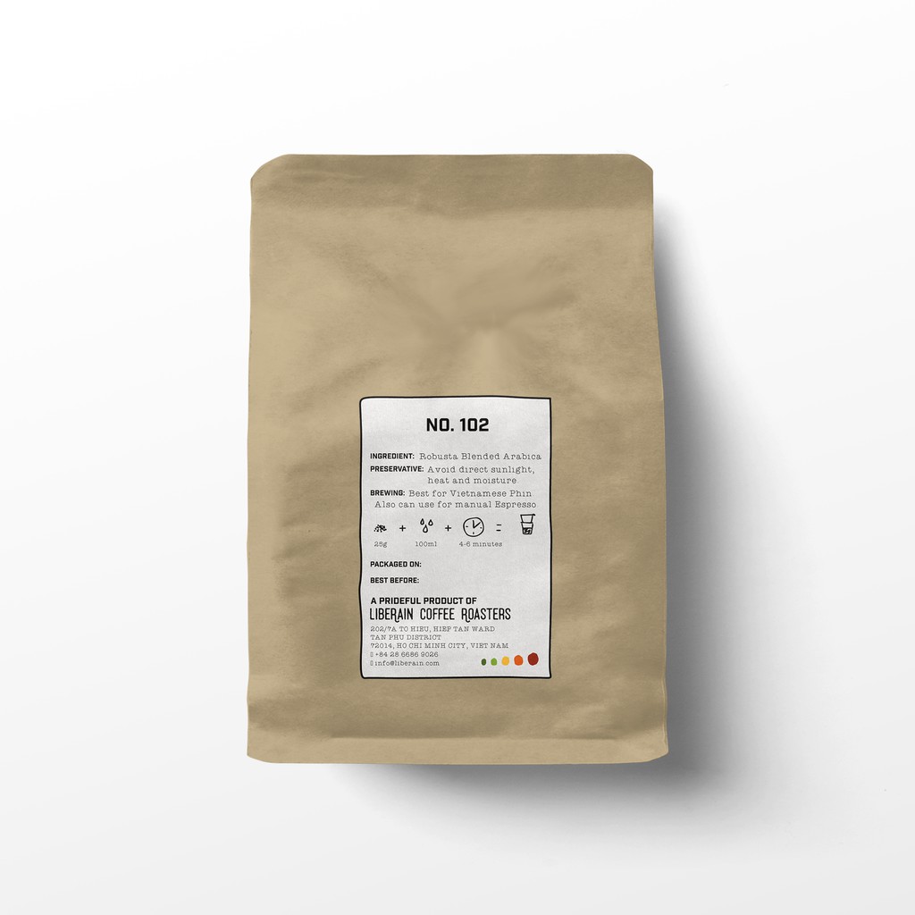 (No.102) Cà phê phin Liberain 102 - Gu vị truyền thống, vị chocolate, hậu ngọt - Cà phê nguyên chất, rang mộc, pha phin | BigBuy360 - bigbuy360.vn