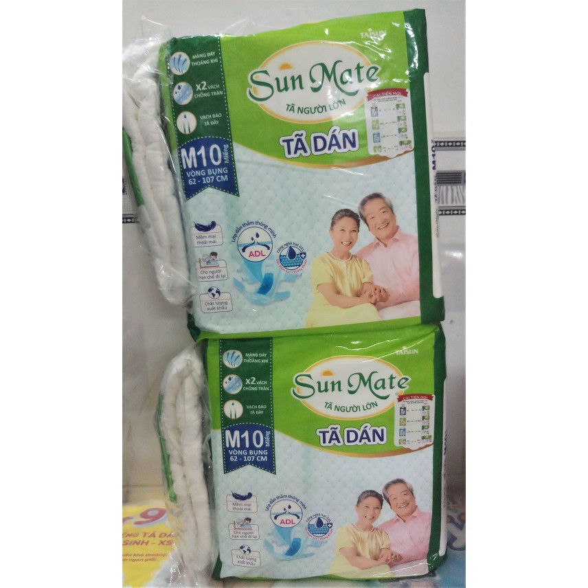 Combo 2 gói Tã dán người già Sunmate M10
