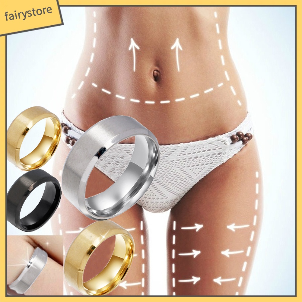 Nhẫn Thép Không Gỉ Có Từ Tính Hỗ Trợ Giảm Cân Độc Đáo