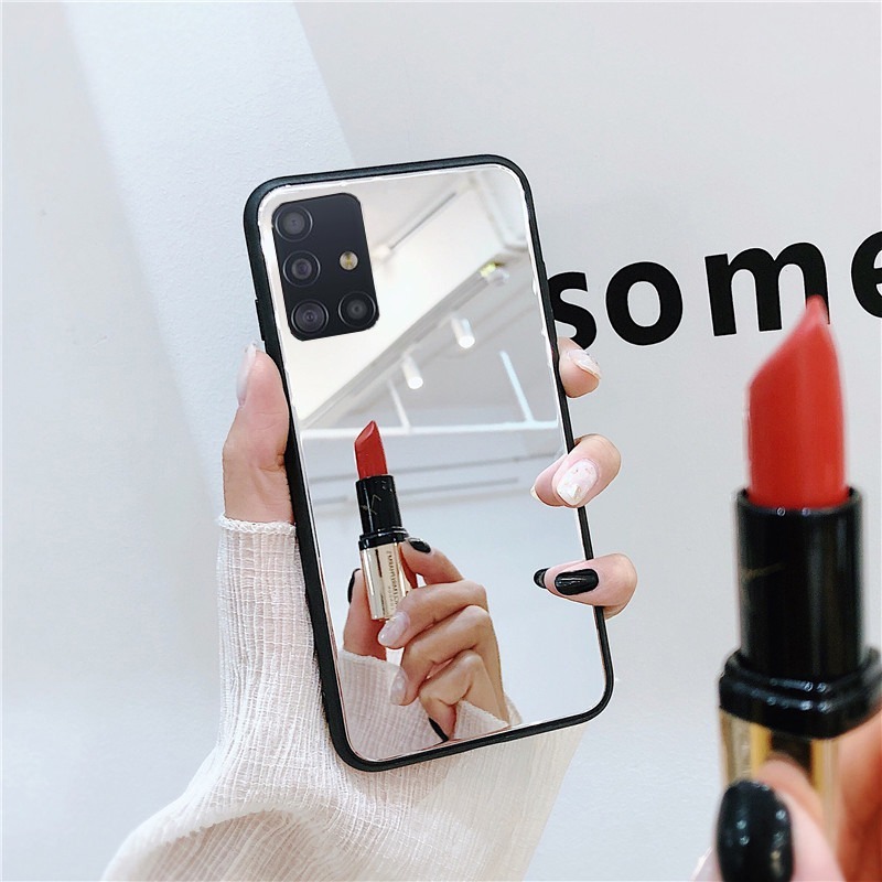 Ốp điện thoại tráng gương chống rơi cho OPPO A5 A9 A31 2020 A52 A72 A92 F1S F5 F7 F9 F11 F11Pro Realme C1 C2 X 3 3Pro 5 5Pro