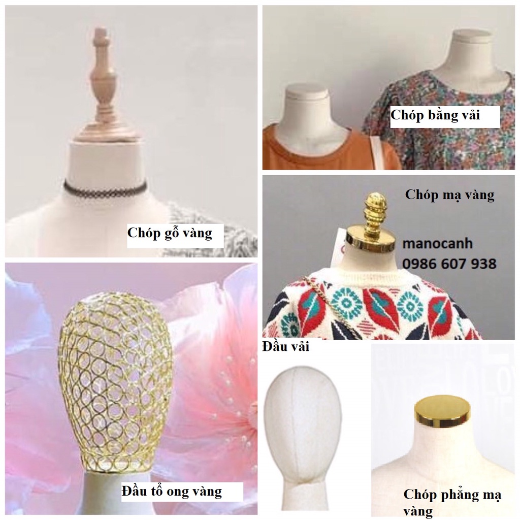 Manocanh nữ tay mạ crom vàng cao cấp