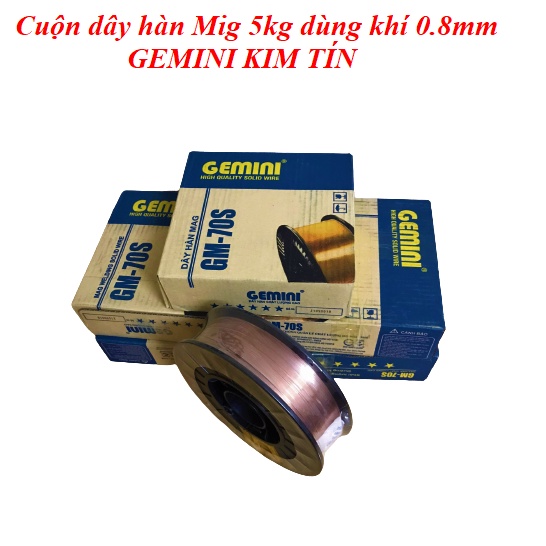 Dây hàn Mig 5kg dùng khí GM-70S Kim Tín - Đường kính 0.8mm - Hàng tốt, Chính Hãng - Chất Lượng Cao
