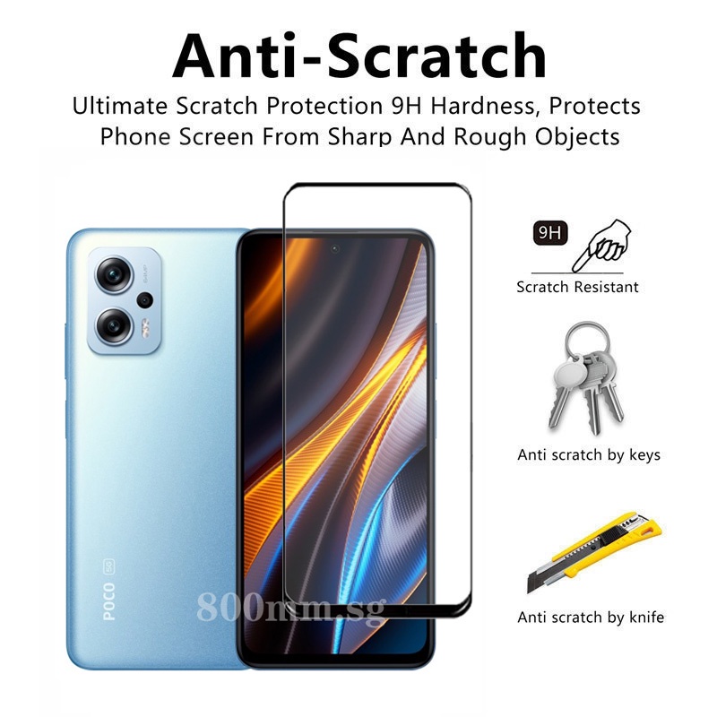 Kính Cường Lực Bảo Vệ Toàn Màn Hình Cho Xiaomi POCO X4 GT F4 X3 Pro M4 M3 Pro 5G F4 X3 NFC GT Redmi Note 11 Pro 11S 5G
