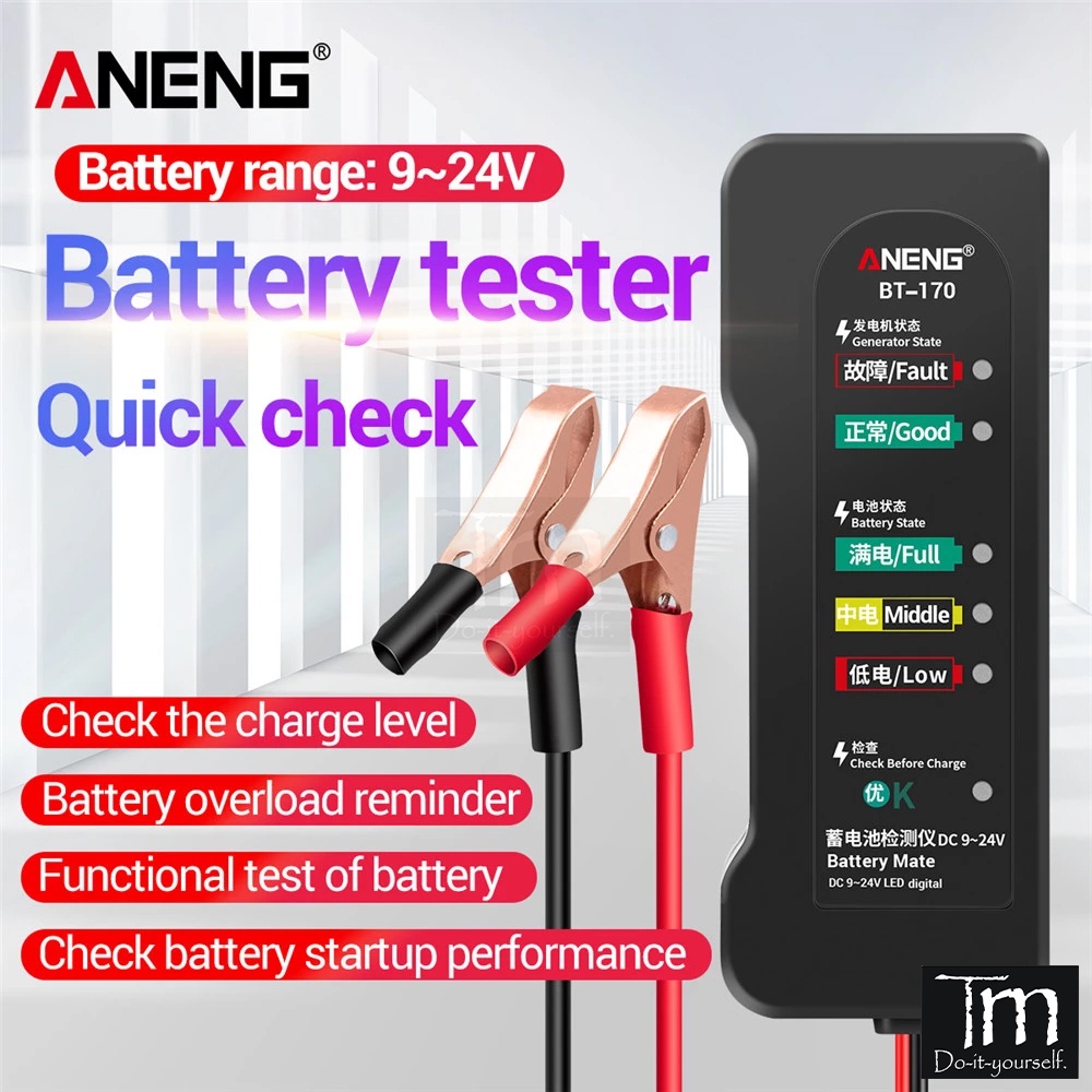 Máy Test Nhanh Kiểm Tra Acquy 12V ANENG BT-170