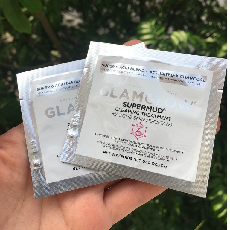 Sample gói dùng thử Mặt nạ dưỡng da Glamglow Supermud Clearing Treatment 3g